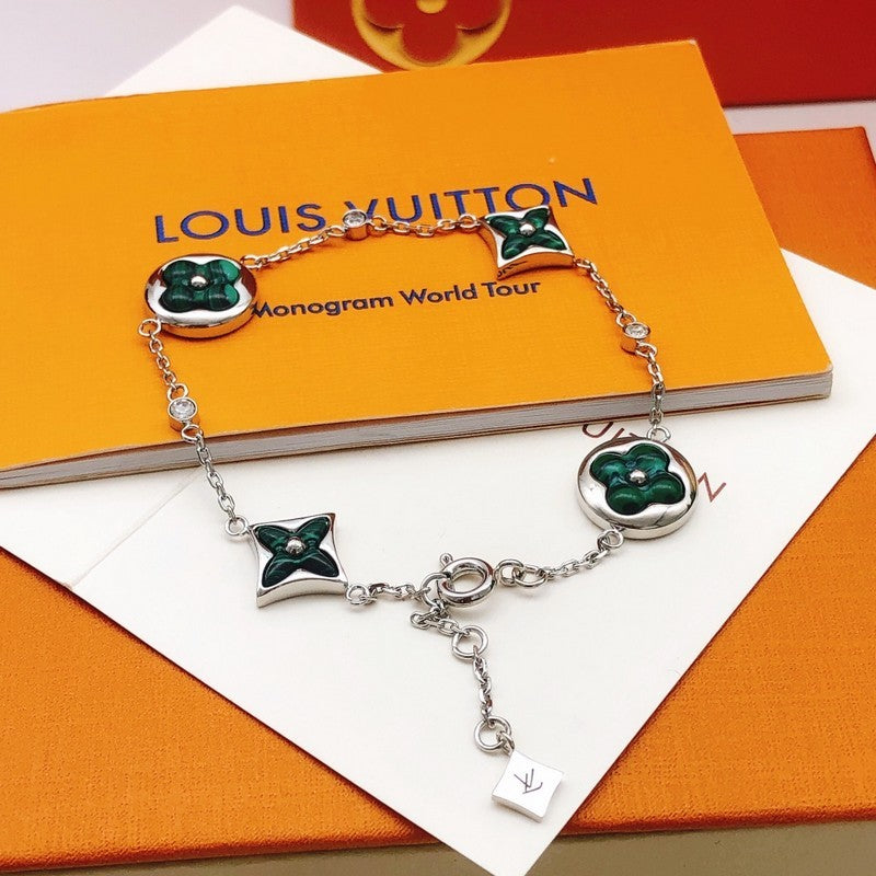18K Louis Vuitton Blossom Green Flower Bracelet
