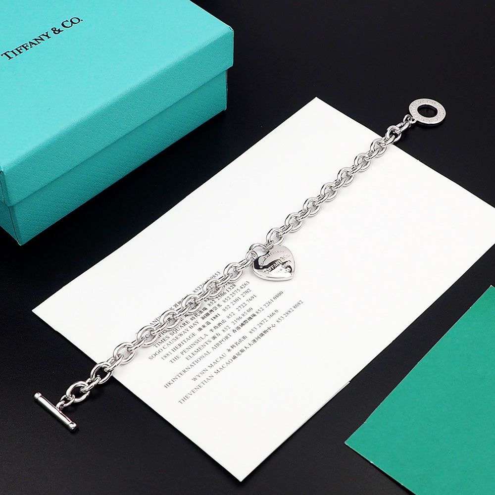 18K Tiffany Tag Chain Bracelet